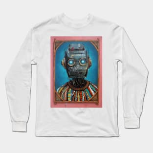 The Fashionista Robot | Bot Flex Rebel Bot: Futuristic street art robot illustration, graffiti android design Long Sleeve T-Shirt